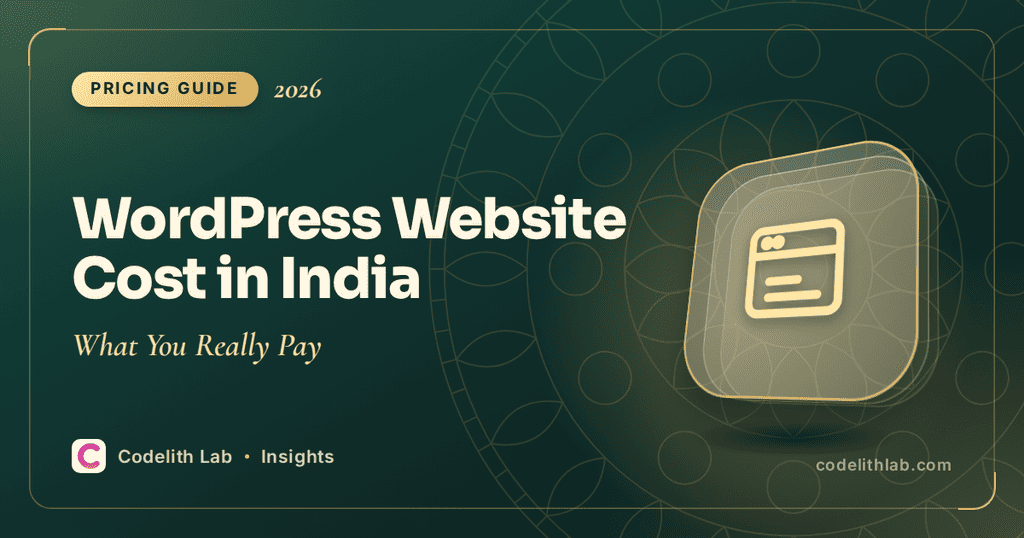 WordPress Website Cost in India 2026: What You Really Pay